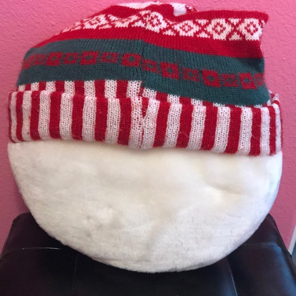 Snowman pillow with Santa clause cap - Picture 4 of 5